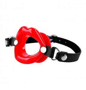 MIZZZEE - SM Lip Shape Open Mouth Gag (Red)