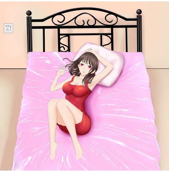 MIZZZEE - PVC Waterproof Sex Fun Bed Sheets (Pink) MIZZZEE - PVC Waterproof Sex Fun Bed Sheets (Pink)