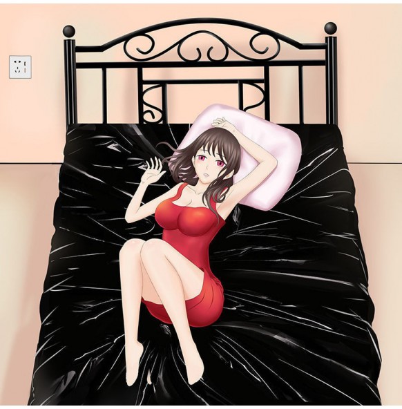 MIZZZEE - PVC Waterproof Sex Fun Bed Sheets (Black) MIZZZEE - PVC Waterproof Sex Fun Bed Sheets (Black)