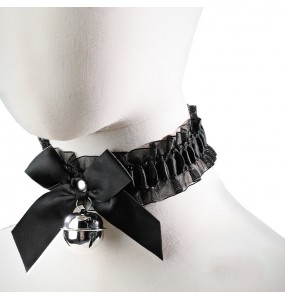 MizzZee - Lotus Lace Bell Choker Collar SM Toy