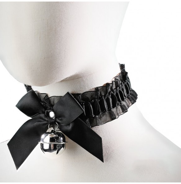 MizzZee - Lotus Lace Bell Choker Collar SM Toy