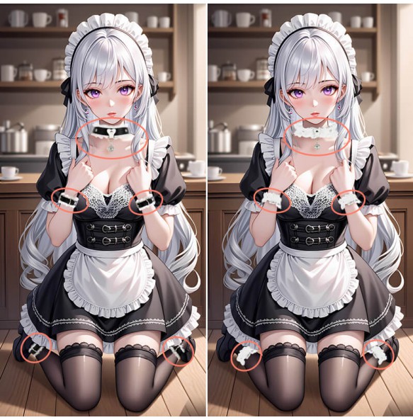 MizzZee - Maid Pleasure Bondage Set SM (Black - White)