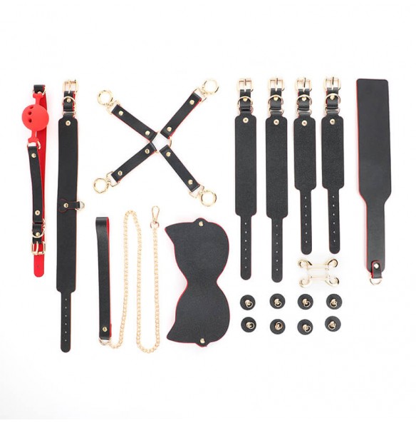 MizzZee - DIY BDSM Bondage Kit SM (Black - Red) MizzZee - DIY BDSM Bondage Kit SM (Black - Red)