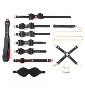 MizzZee - Butterfly Bow BDSM Bondage Kit SM (Black - Red)
