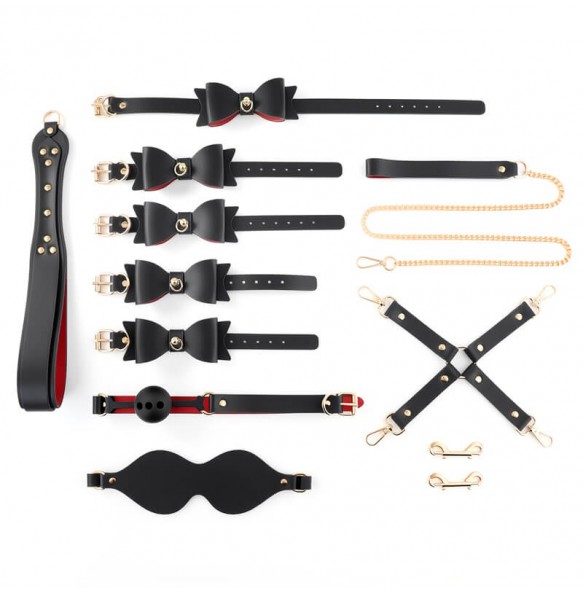 MizzZee - Butterfly Bow BDSM Bondage Kit SM (Black - Red)
