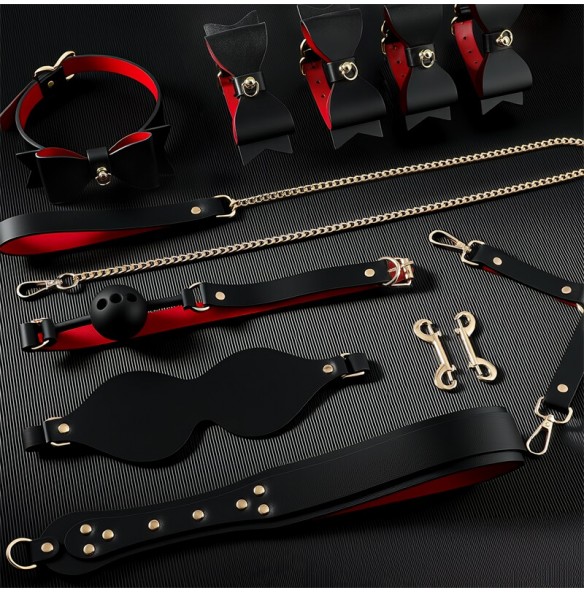 MizzZee - Butterfly Bow BDSM Bondage Kit SM (Black - Red) MizzZee - Butterfly Bow BDSM Bondage Kit SM (Black - Red)