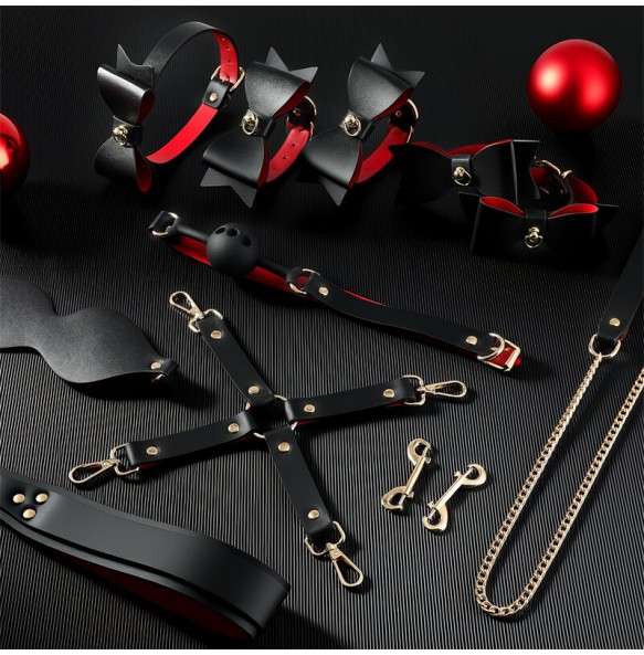 MizzZee - Butterfly Bow BDSM Bondage Kit SM (Black - Red)