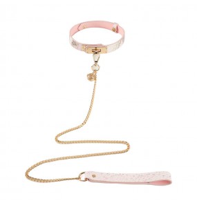 MizzZee - Snake Print Bell Leash Collar SM