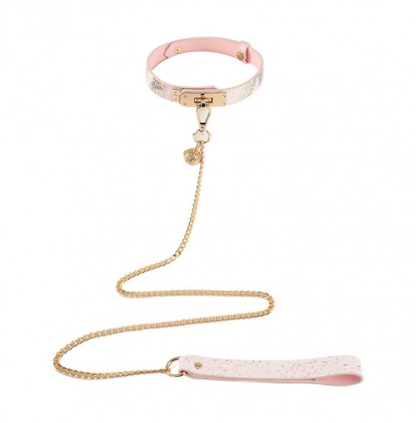 MizzZee - Snake Print Bell Leash Collar SM