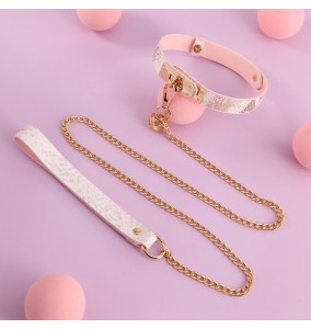 MizzZee - Snake Print Bell Leash Collar SM