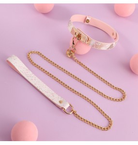 MizzZee - Snake Print Bell Leash Collar SM