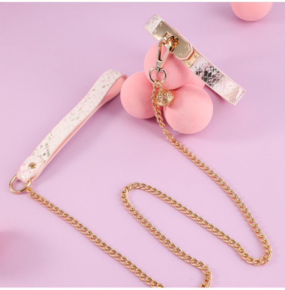 MizzZee - Snake Print Bell Leash Collar SM MizzZee - Snake Print Bell Leash Collar SM
