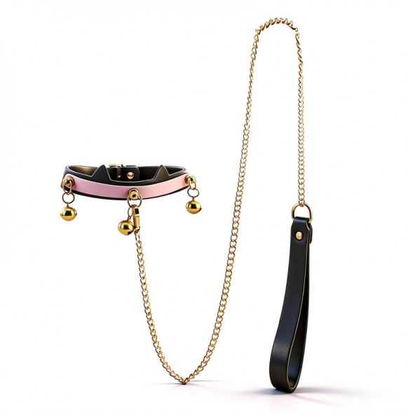 MizzZee - Cat Ear Collar With Leash SM MizzZee - Cat Ear Collar With Leash SM