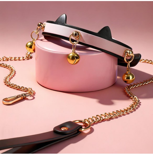 MizzZee - Cat Ear Collar With Leash SM MizzZee - Cat Ear Collar With Leash SM