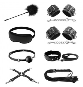 PRETTY LOVE - BDSM Kit 8 Pieces Set (Black)