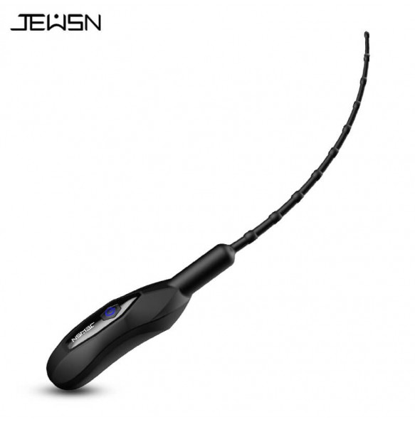 JEUSN - Pull Bead Horse Eye Stick Urethral Sound Vibrator (Chargeable - Black)