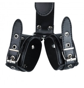 MIZZZEE - Restraint Backhand Collars Mouth Gag Ball Bondage Set (Black)