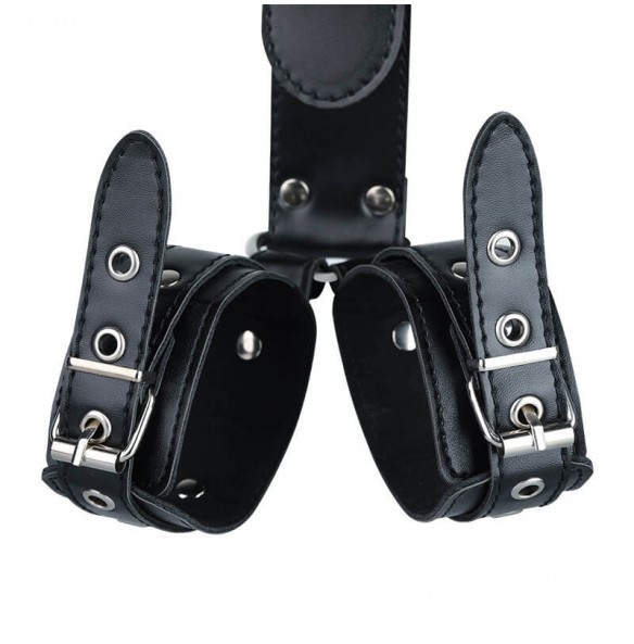 MIZZZEE - Restraint Backhand Collars Mouth Gag Ball Bondage Set (Black) MIZZZEE - Restraint Backhand Collars Mouth Gag Ball Bondage Set (Black)