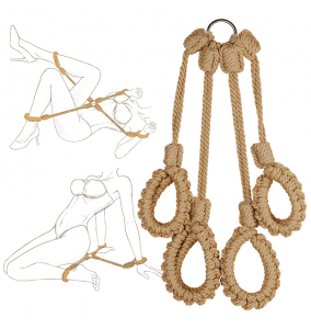 MizzZee - Rope Adjustable Hand And Foot Handcuffs Set