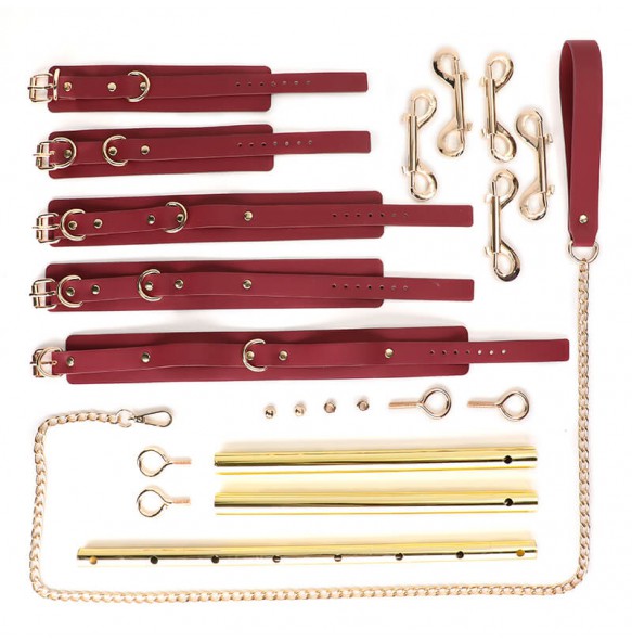 MizzZee - Adjustable Leg Bondage Bar SM Toy (Gold)