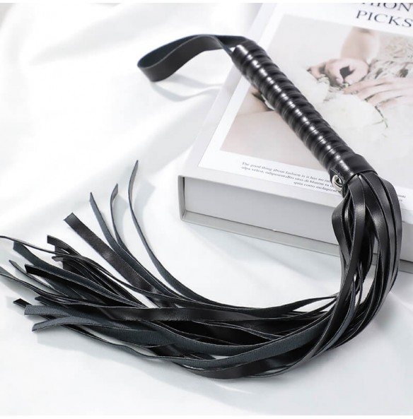 MizzZee - Fringe Black Leather Whip MizzZee - Fringe Black Leather Whip