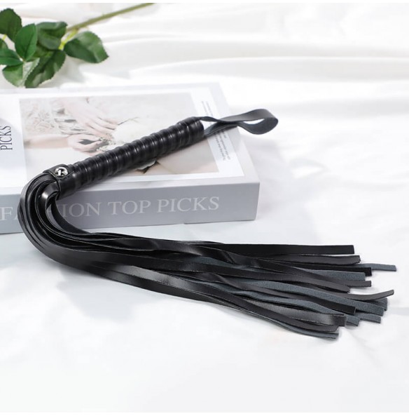 MizzZee - Fringe Black Leather Whip MizzZee - Fringe Black Leather Whip