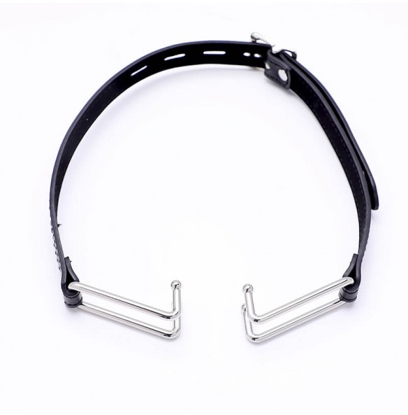 MizzZee - Leather Mouth Hook BDSM (Black)