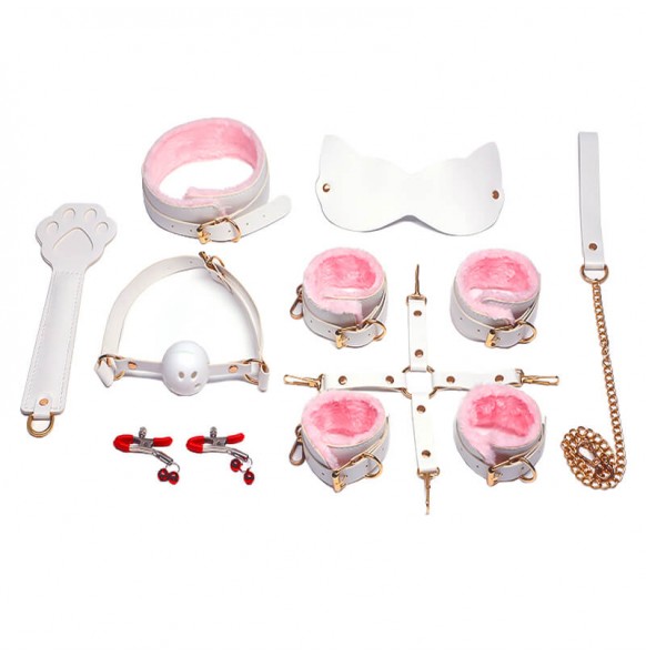 MizzZee - Comprehensive Bondage Restraint Set (Pink - White) MizzZee - Comprehensive Bondage Restraint Set (Pink - White)