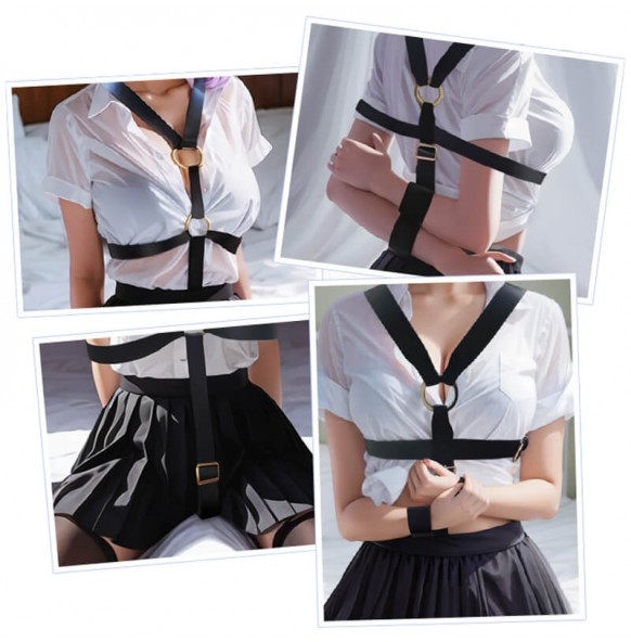 MizzZee - Reverse Hand Bondage Restraint Set (Black) MizzZee - Reverse Hand Bondage Restraint Set (Black)