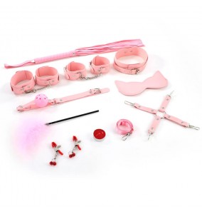 MizzZee - Bondage Restraint Set Antibacterial Edition (11 Pieces Set - Pink)