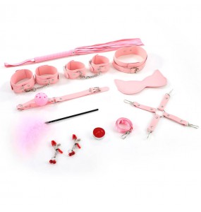 MizzZee - Bondage Restraint Set Antibacterial Edition (11 Pieces Set - Pink)