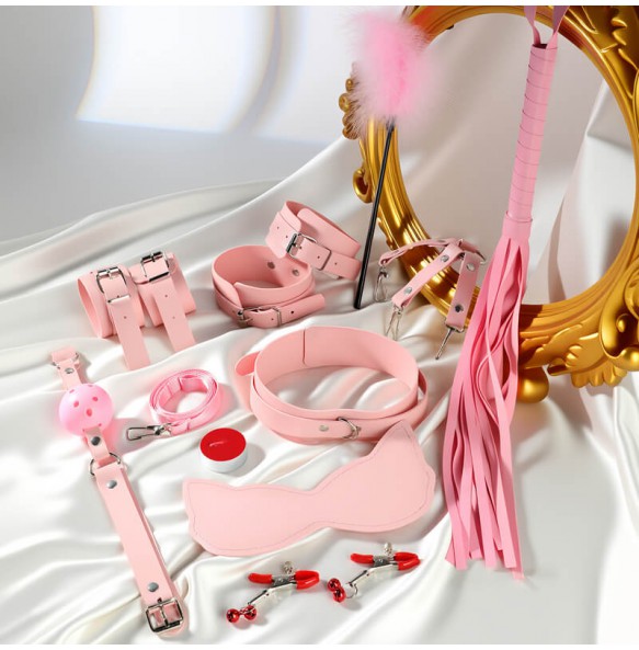 MizzZee - Bondage Restraint Set Antibacterial Edition (11 Pieces Set - Pink)
