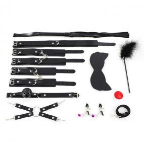 MizzZee - Bondage Restraint Set Antibacterial Edition (11 Pieces Set - Black)