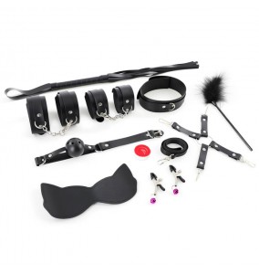 MizzZee - Bondage Restraint Set Antibacterial Edition (11 Pieces Set - Black)