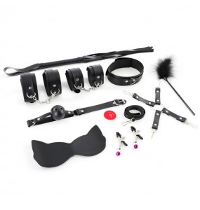 MizzZee - Bondage Restraint Set Antibacterial Edition (11 Pieces Set - Black)