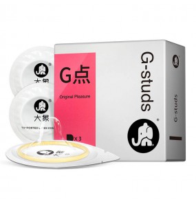 Elephant G-studs Intense Stimulation Con doms (3pcs)