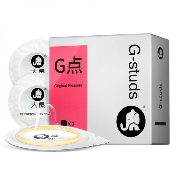 Elephant G-studs Intense Stimulation Con doms (3pcs) Elephant G-studs Intense Stimulation Con doms (3pcs)