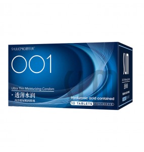 SLM - Hyaluronic Acid Contained Ultra Thin Moisturizing 001 Con dom (10Pcs)