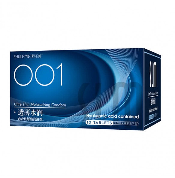 SLM - Hyaluronic Acid Contained Ultra Thin Moisturizing 001 Con dom (10Pcs) SLM - Hyaluronic Acid Contained Ultra Thin Moisturizing 001 Con dom (10Pcs)