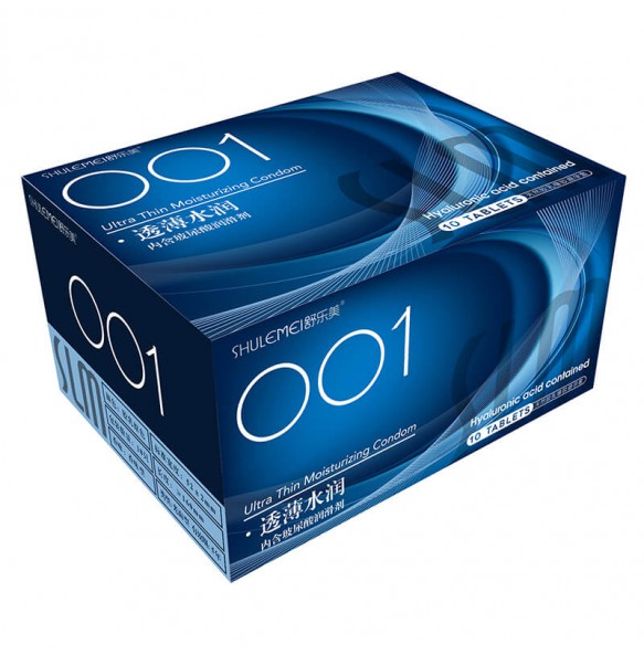 SLM - Hyaluronic Acid Contained Ultra Thin Moisturizing 001 Con dom (10Pcs) SLM - Hyaluronic Acid Contained Ultra Thin Moisturizing 001 Con dom (10Pcs)