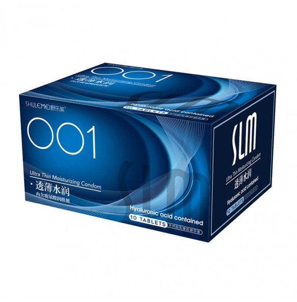 SLM - Hyaluronic Acid Contained Ultra Thin Moisturizing 001 Con dom (10Pcs) SLM - Hyaluronic Acid Contained Ultra Thin Moisturizing 001 Con dom (10Pcs)