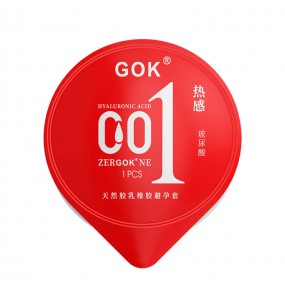 GOK - Hyaluronic Acid Ultra Moisturizing Warming 001 Con dom (10Pcs)