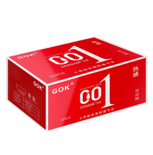 GOK - Hyaluronic Acid Ultra Moisturizing Warming 001 Con dom (10Pcs) GOK - Hyaluronic Acid Ultra Moisturizing Warming 001 Con dom (10Pcs)