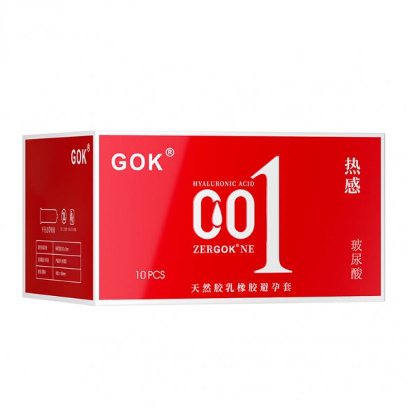 GOK - Hyaluronic Acid Ultra Moisturizing Warming 001 Con dom (10Pcs) GOK - Hyaluronic Acid Ultra Moisturizing Warming 001 Con dom (10Pcs)