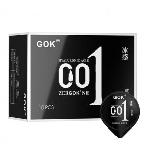 GOK - Hyaluronic Acid Ultra Moisturizing Cooling 001 Con dom (10Pcs)