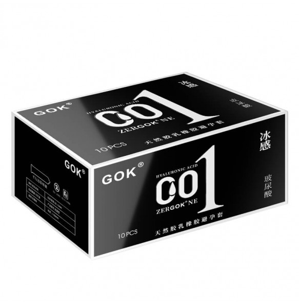 GOK - Hyaluronic Acid Ultra Moisturizing Cooling 001 Con dom (10Pcs) GOK - Hyaluronic Acid Ultra Moisturizing Cooling 001 Con dom (10Pcs)
