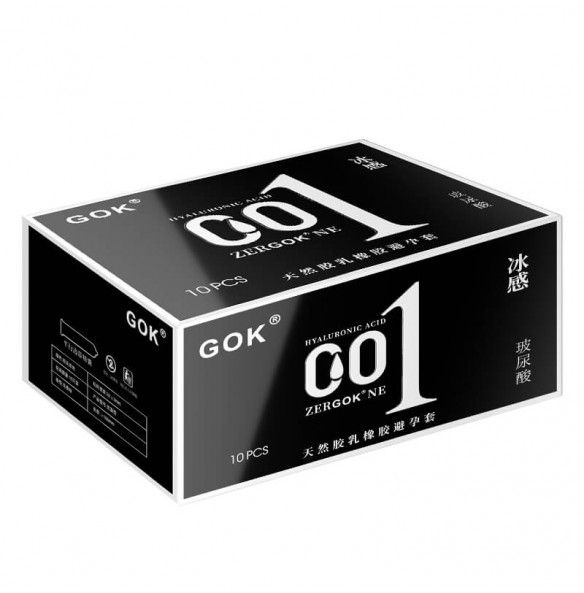 GOK - Hyaluronic Acid Ultra Moisturizing Cooling 001 Con dom (10Pcs)