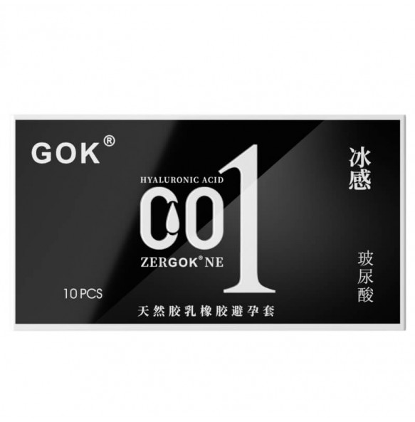 GOK - Hyaluronic Acid Ultra Moisturizing Cooling 001 Con dom (10Pcs) GOK - Hyaluronic Acid Ultra Moisturizing Cooling 001 Con dom (10Pcs)